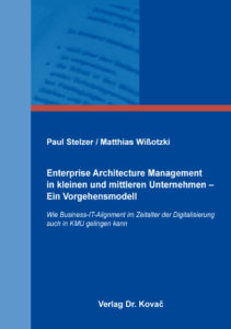 Buchcover Verlag Dr. Kovač zu Enterprise Architecture Management in kleinen und mittleren Unternehmen – Ein Vorgehensmodell